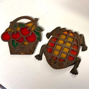 Vintage Stained Glass Trivets